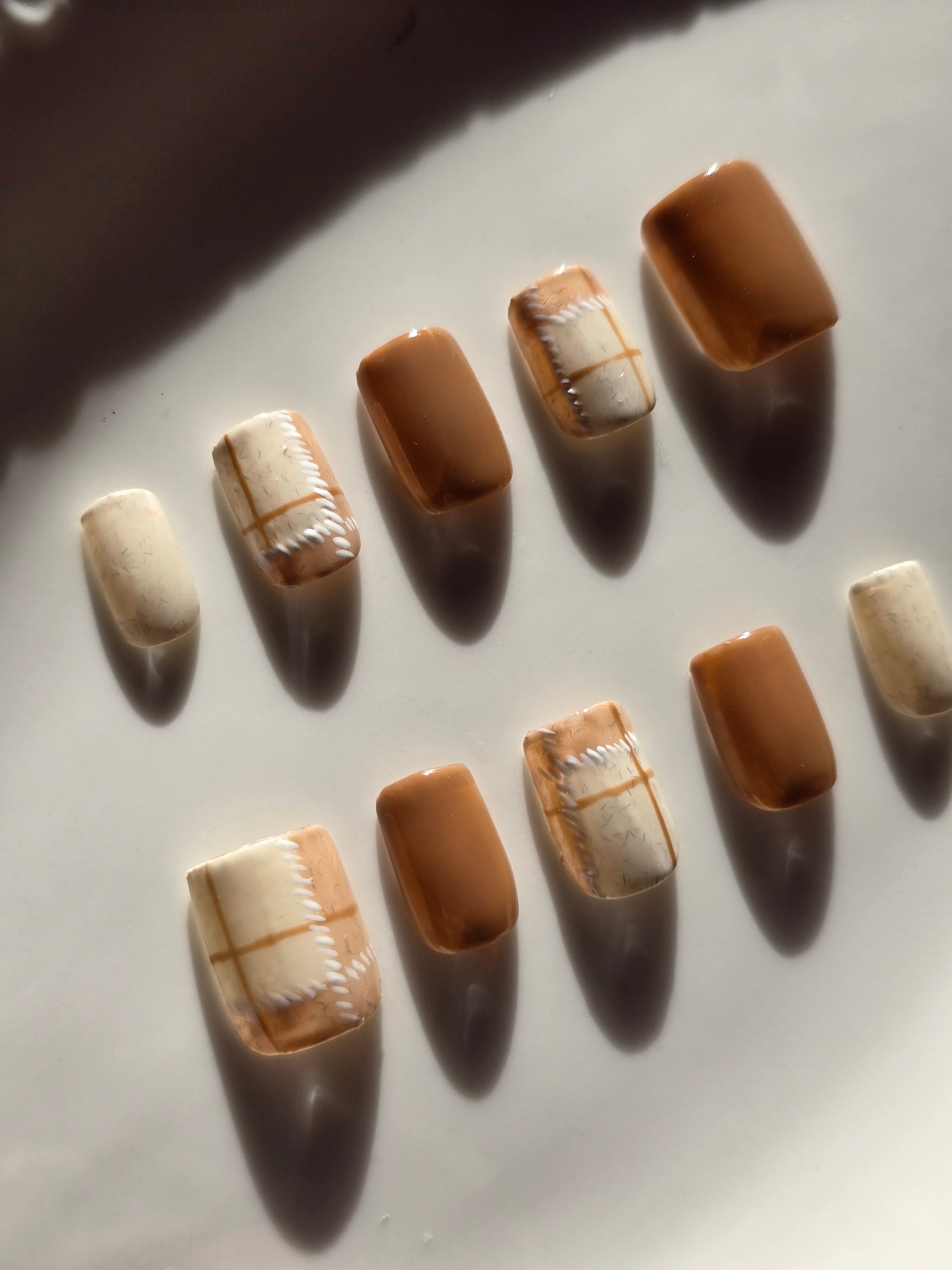 Karo Muster Karamell